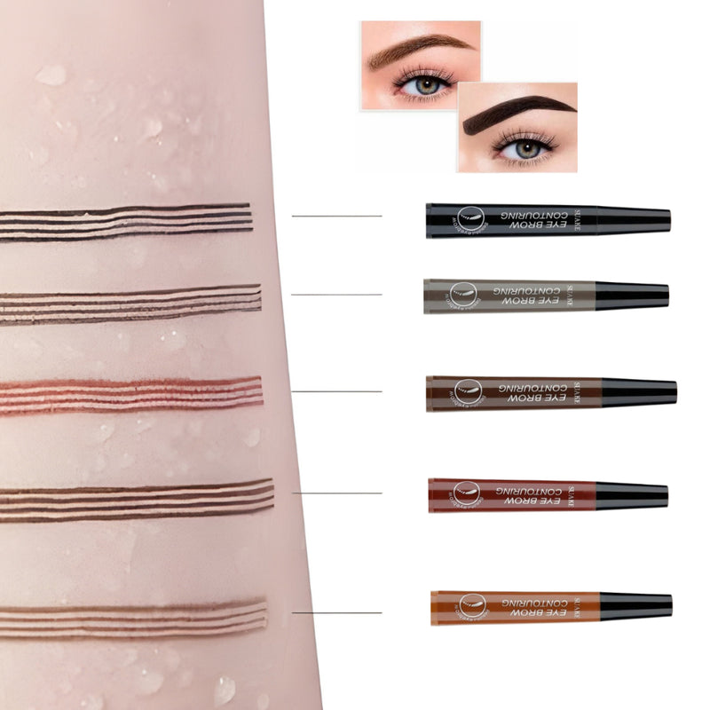 BrowFix™ 4 em 1 – Caneta Delineadora Microblading 4 Pontas à Prova D’Água