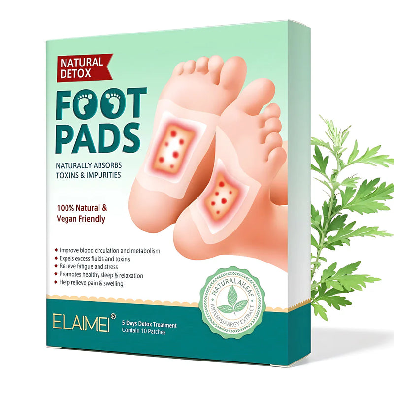DetoxFeet™ – Adesivo Detox para Pés - Elimina Toxinas, Diminui o Inchaço e Auxilia no Emagrecimento