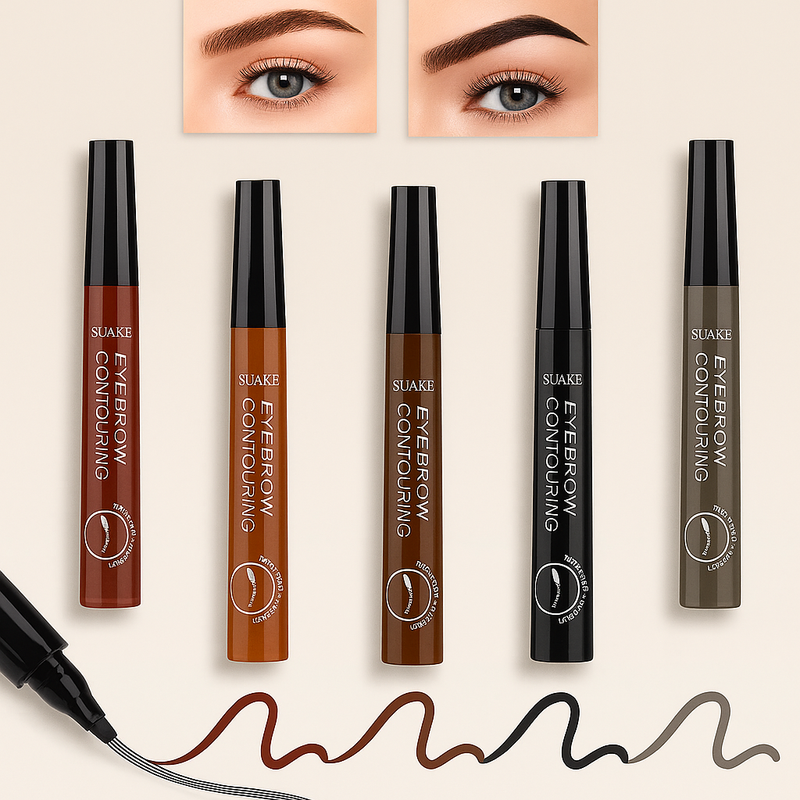 BrowFix™ 4 em 1 – Caneta Delineadora Microblading 4 Pontas à Prova D’Água