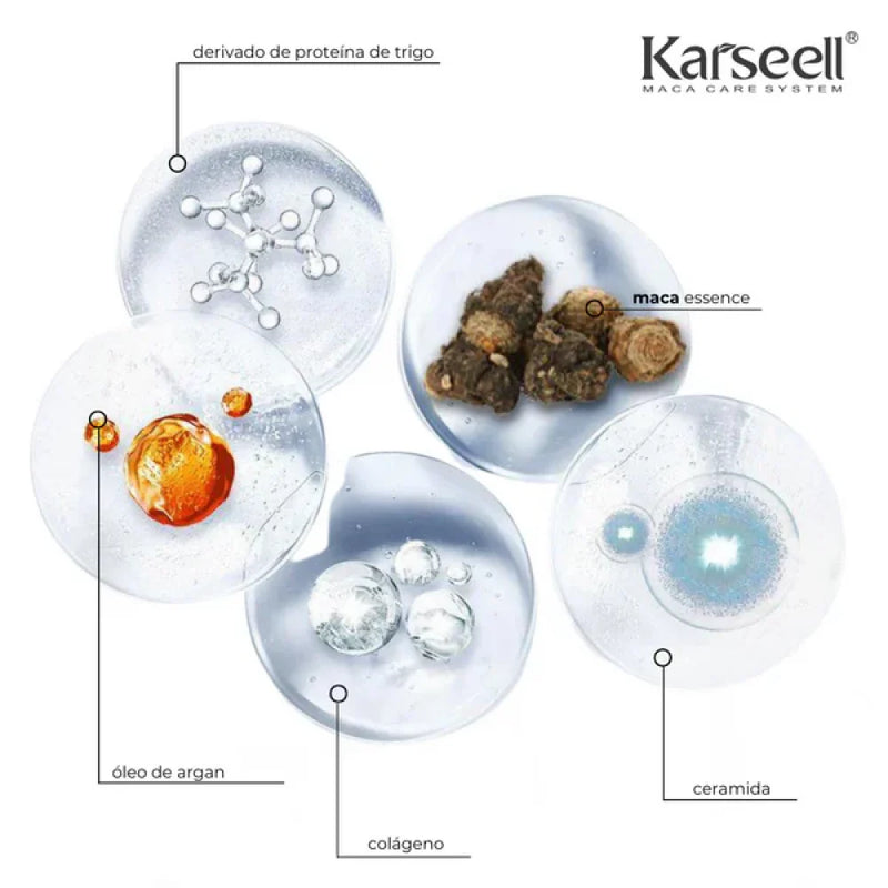 Karseel© Reconstrução Capilar Avançada + Shampoo e Condicionador GRÁTIS